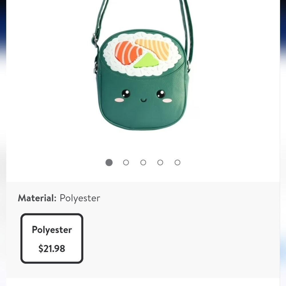 Mad Engine Kawaii Tuna See You Green Mini Sushi Bag - Picture 6 of 6